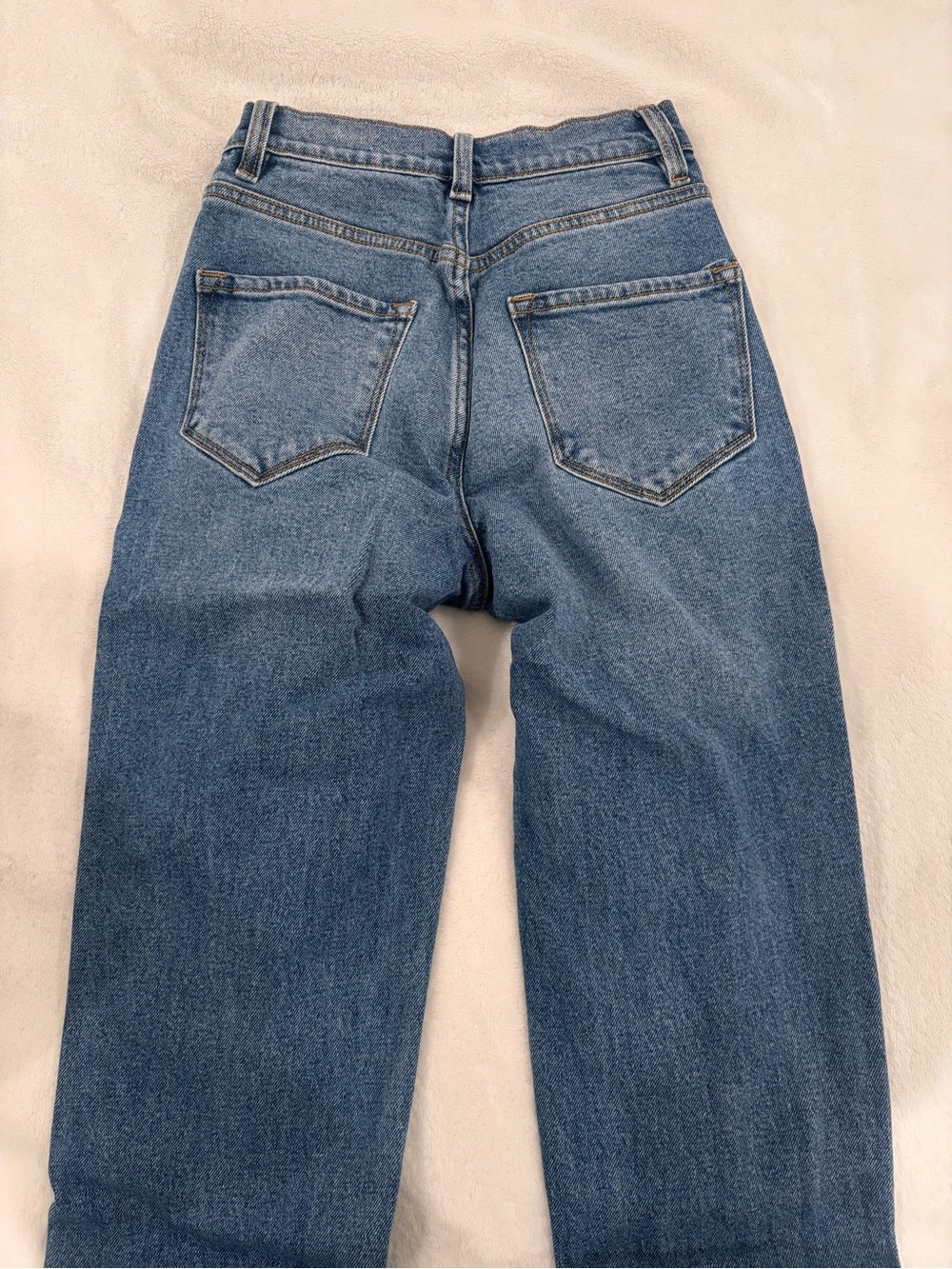 Fashion Nova Women's Straight Leg Blue Denim Jeans